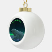 Ice Edge Polar-Beer Keramische Bal Ornament (Rechts)