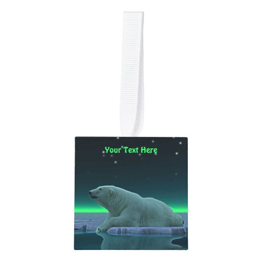 Ice Edge Polar-Beer Kubus Ornament (Voorkant)
