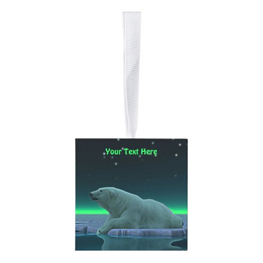 Ice Edge Polar-Beer Kubus Ornament (Rechts)