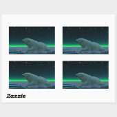 Ice Edge Polar-Beer Rechthoekige Sticker (Vel)