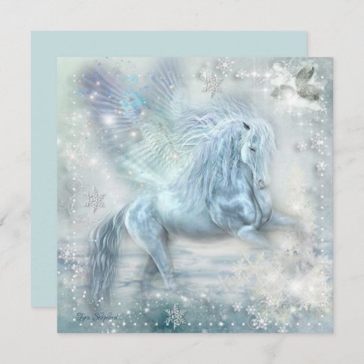 Ice Fantasy Pegasus Flat Kaart (Voorkant / Achterkant)