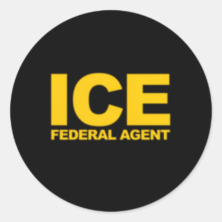 Ice Federal Agent Ronde Sticker