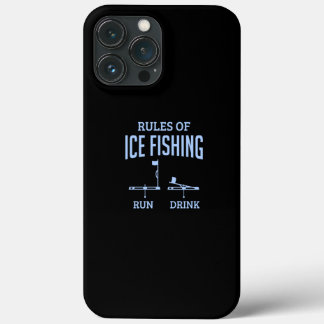 Ice Fisher Rules of Ice Vist ijce Angler Flag iPhone 13 Pro Max Hoesje