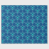 Ice Fisherman Snowflake Hexagon Pattern Cadeaupapier (Vlak)