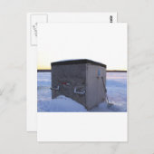 Ice Fishhouse bij de schemering. Briefkaart (Voorkant / Achterkant)