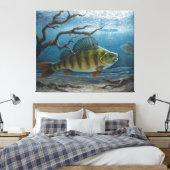 Ice Fishing for Perch Canvas Afdruk (Insitu (Slaapkamer))