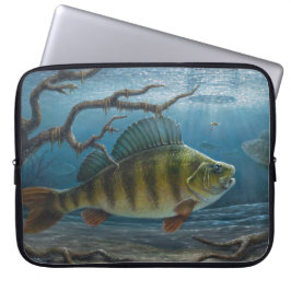 Ice Fishing for Perch Laptop Sleeve