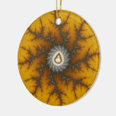 Ice Flake Fractal Kerstsieraneel Keramisch Ornament (Links)