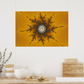 Ice Flake - Fractal Poster (Keuken)