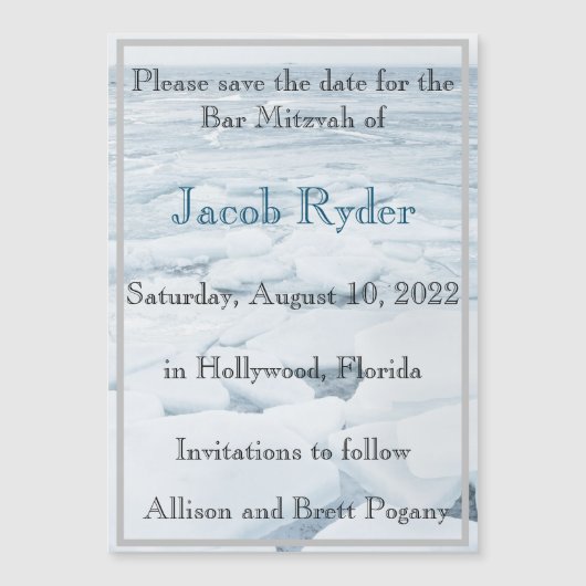 Ice Floe Magnetic Save the Date (Voorkant)