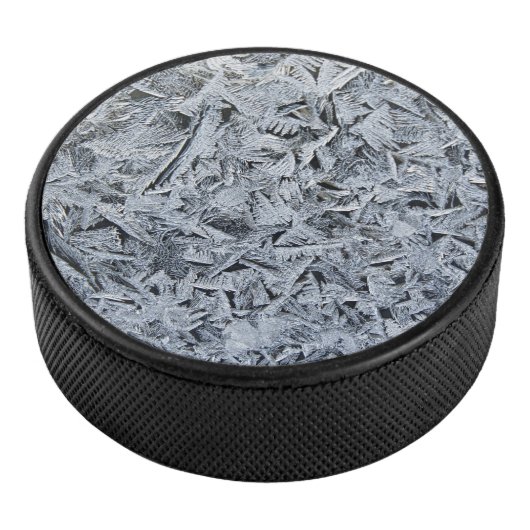 Ice Frost Crystals Texture Afbeelding Hockey Puck (3/4)