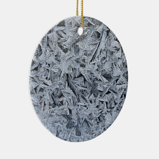 Ice Frost Crystals Texture Afbeelding Keramisch Ornament (Rechts)