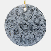Ice Frost Crystals Texture Afbeelding Keramisch Ornament (Achterkant)