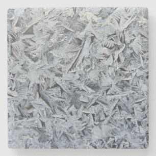 Ice Frost Crystals Texture Afbeelding Stenen Onderzetter