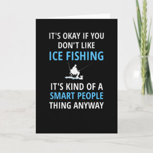 Ice Gevist Gift   Ice Fisherman Ice Vissen Lover Kaart