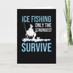Ice Gevist Gift   Ice Fisherman Ice Vissen Lover Kaart