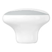 Ice Grey & White Striped Custom Keramische Knop (Zijkant)