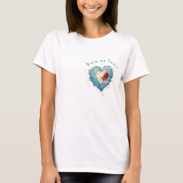 Ice Heart and Rose, aangepast T-shirt