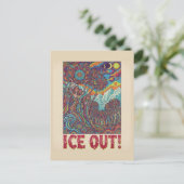 Ice Hippie People Out Protest Briefkaart (Staand voorkant)
