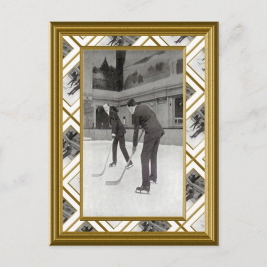 Ice Hockey, 1920 Briefkaart (Voorkant)