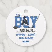 Ice Hockey Baby shower Bedankjes Labels (Voorkant)