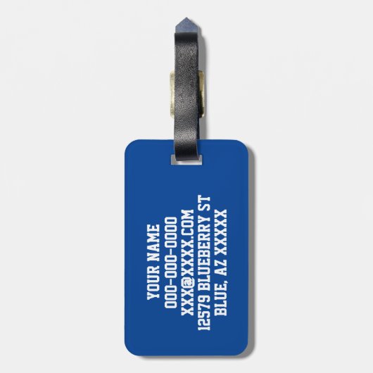 Ice Hockey Bagagelabel (Achterkant verticaal)