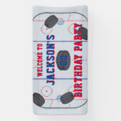 Ice Hockey Birthday Party Spandoek (Verticaal)