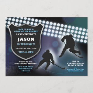 Ice Hockey Birthday Party Sports Rink Game Boys Kaart