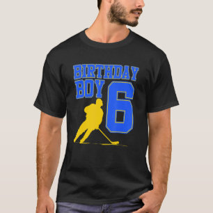 Ice Hockey Boy 6th Birthday Sport Player Coach G T-shirt