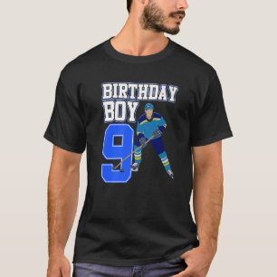 Ice Hockey Boy 9th Birthday Sport Player T-shirt