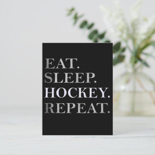 Ice Hockey Briefkaart (Staand voorkant)