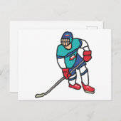 Ice Hockey Briefkaart (Voorkant / Achterkant)