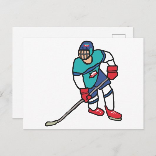 Ice Hockey Briefkaart (Voorkant / Achterkant)
