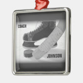 Ice Hockey Coach Bedankt Metalen Ornament (Links)