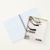 Ice Hockey College Ruled Notitieboek (Binnen)