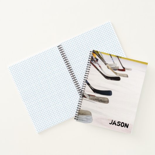 Ice Hockey College Ruled Notitieboek (Binnen)