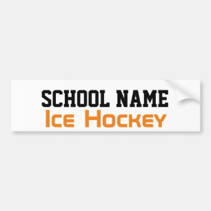 Ice Hockey - Creëer je eigen schoolgeest Bumpersticker