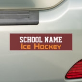 Ice Hockey - Creëer je eigen schoolgeest Bumpersticker (Op auto)