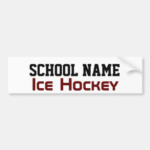 Ice Hockey - Creëer je eigen schoolgeest Bumpersticker