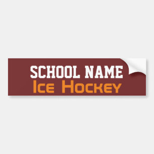 Ice Hockey - Creëer je eigen schoolgeest Bumpersticker