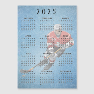 Ice Hockey Design 2025 Kalender Magnetische Kaart