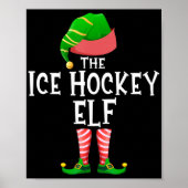 Ice Hockey Elf Matching Family Group - Kerstmis Poster (Voorkant)