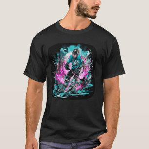 Ice Hockey Fan Kleding Pop Art Hockey Speler T-shi T-shirt