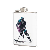 Ice Hockey Game Sport Challenge Silhouette Stijl Heupfles (Links)