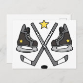 . Ice Hockey Gear Briefkaart (Voorkant / Achterkant)