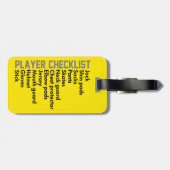 Ice Hockey Gear Checklist Bagagelabel (Achterkant horizontaal)