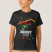 Ice Hockey Gnome Red Buffalo Plaid Matching Family T-shirt (Voorkant)