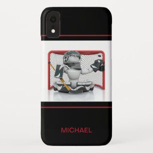 Ice Hockey Goalie Gepersonaliseerde naam   Sport iPhone XR Hoesje