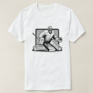 Ice Hockey Goalie in Butterfly Stance T-shirt