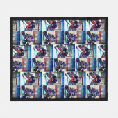 Ice Hockey Goalie Theme Fleece Blanket (Voorkant (Horizontaal))